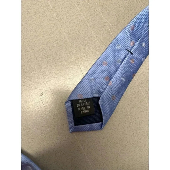 MICHAEL KORS Men's 100% Silk Tie Blue - Picture 4 of 5